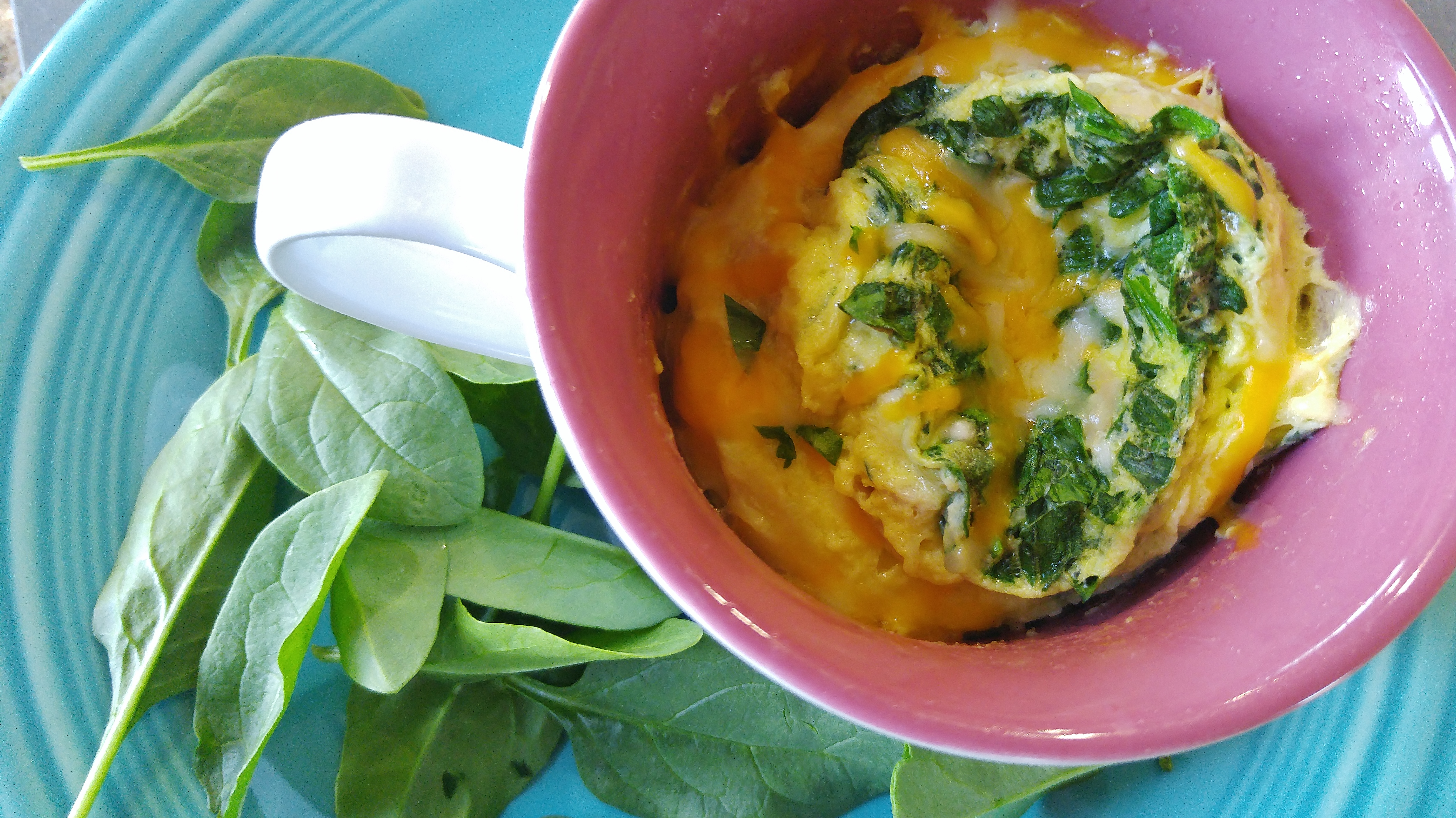 Turkey Spinach Omelets in a Mug