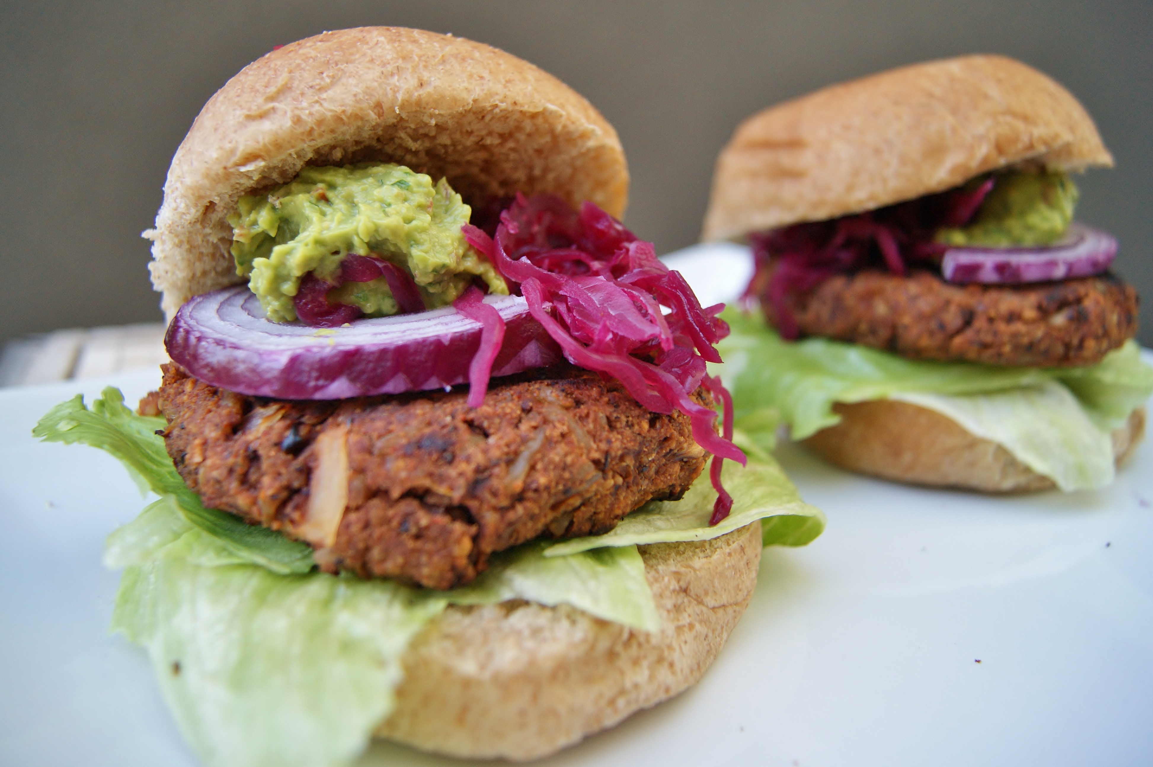 Grilled Walnut Veggie Burgers: It’s Roadtrip Time!