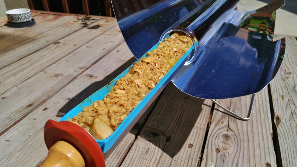 Apple Crisp (or crumble?) in our new GoSun Solar Cooker!