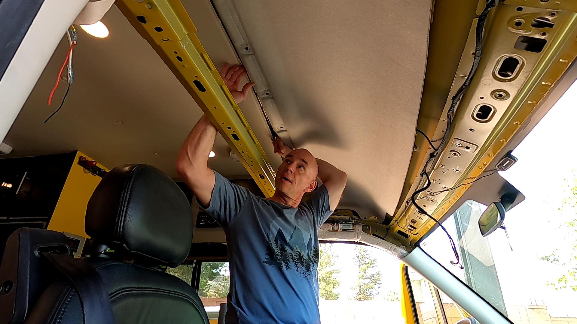 Removing the ProMaster Headliner to Add Insulation