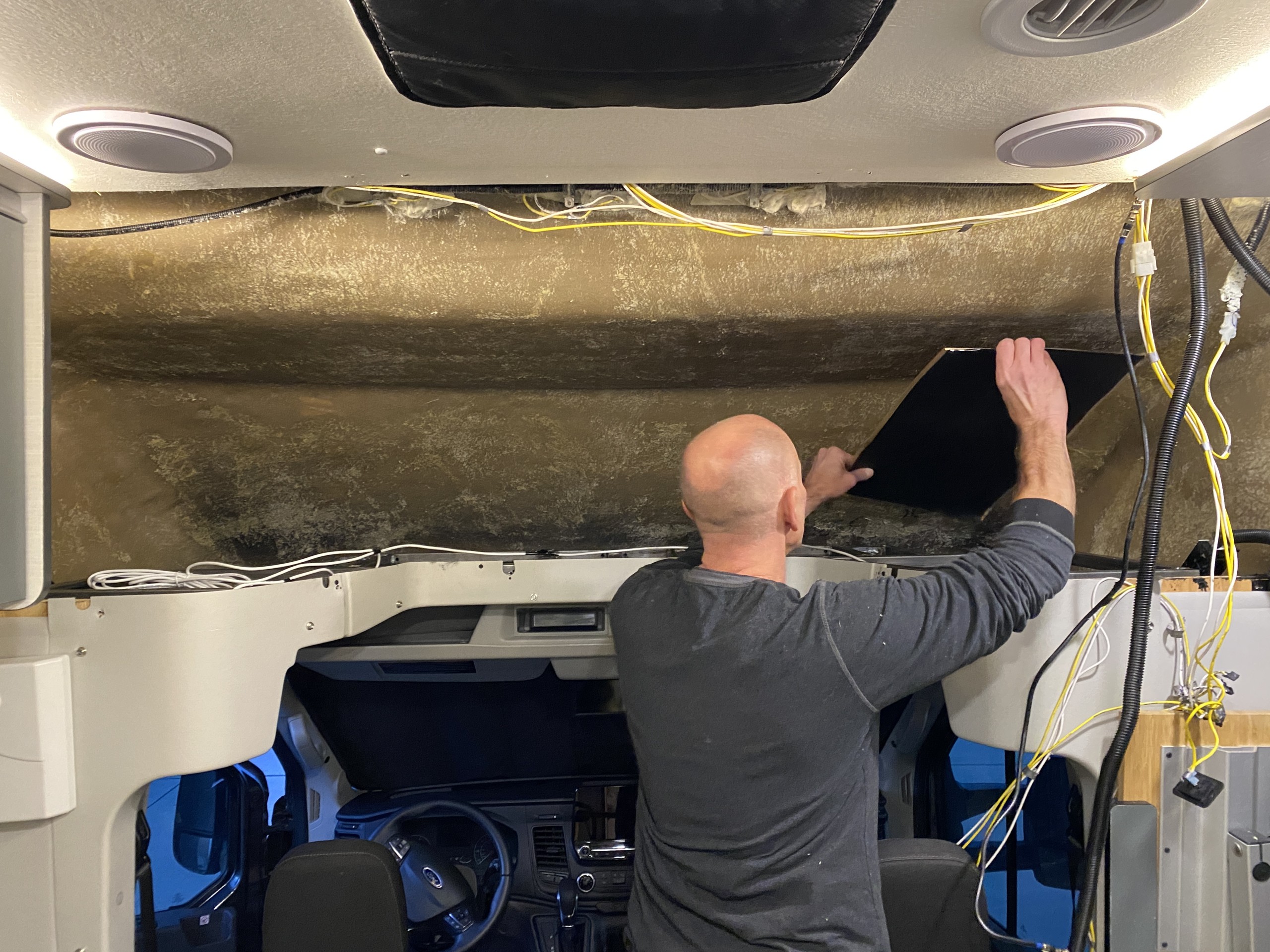 Deadening the Sound of Our RV’s Fiberglass Forehead