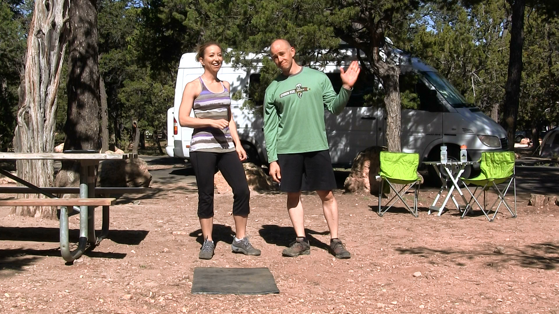 Exercise while RVing – Core Workout at the Grand Canyon
